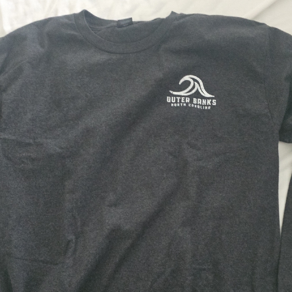 Outer Banks Charcoal Long Sleeve Tee